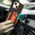 thumbnail image 4 of TECH CIRCLE For Apple iPhone 14 6.1 inch 2022 Case,Hybrid Hard PC and Soft TPU Four Corner Guard Built In Slide Kickstand Magnetic Shockproof Rugged Bumper Slim Cover.For iPhone 14,Orange, 4 of 7