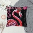 thumbnail image 2 of Orinice Flamingo Crown Pink Graphic Decorative Throw Pillow Cover Short Plush Aesthetic Decor for Home Couch Living Room Bed Sofa - 1PC 18x18in, 2 of 5