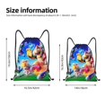 thumbnail image 2 of Pofeuu Mario Sac à Cordon Résistant à l'Eau 210D Design Pliable Compact Essentiels de Voyage Gym Yoga Léger Sac à Main-Moyen, 2 of 6