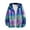 *Dark Blue, variant on Men's Iridescent Shiny Hooded Jacket with Pockets , Sunscreen Lightweight Zip Up Festival Coat For Men,White,XS-2XL