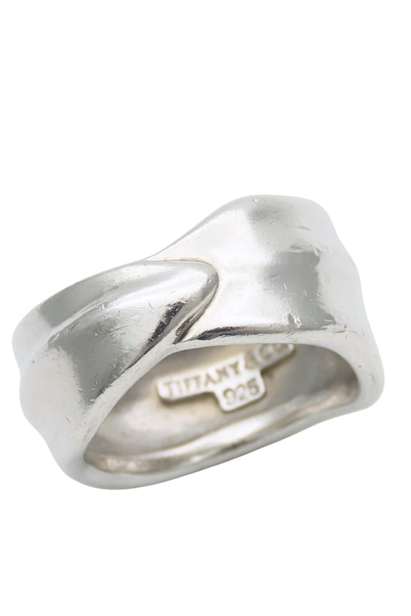 Pre-Owned Tiffany & Co. Leaf Ring, Sterling Silver 925, Approx. 8.37g, Women's.