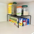 thumbnail image 4 of Evelots Kitchen Cabinet Wire Shelf Organizer/Rack - 4 Pack Sturdy Large Metal Shelf Risers - Double Your Counter Space - Great for Kitchen, Freezer, Pantry and Bathroom - Rustproof - Black, 4 of 8