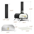thumbnail image 6 of KingChii Wood Fired Pizza Oven Tabletop Wood Pellet Pizza Stove with 11” Pizza Stone Ideal for Outdoor Backyard Camping Picnics, 6 of 8