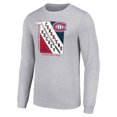 thumbnail image 2 of Men's Starter Heather Gray Montreal Canadiens Shield Long Sleeve Graphic T-Shirt, 2 of 3