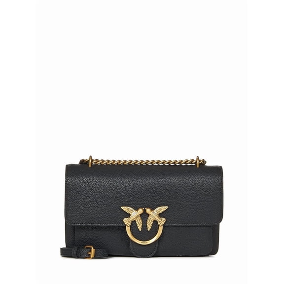 Pinko Women's Mini Grained Leather Shoulder Bag Black