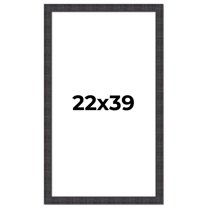 22x39 Frame Brown Rustic Solid Wood Picture Frame 1.5 Inches Wide | Interior Frame Depth 0.5 Inches