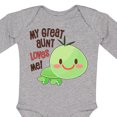 thumbnail image 4 of Inktastic My Great Aunt Loves Me- Cute Turtle Boys or Girls Long Sleeve Baby Bodysuit, 4 of 5