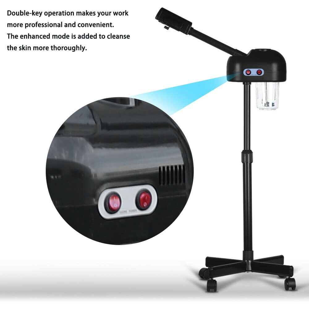 Fichiouy Beauty Face Sprayer Steamer Salon Spa Facial Ozone Steamer Spraying Machine Black 800W