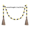 thumbnail image 3 of Wooden Bead Garland with Tassels, Rustic Farmhouse Vintage Bead Garland Boho Beads for Tiered Tray Decorative Beads for Vase Home Decor(Bee Color,44.3in), 3 of 6
