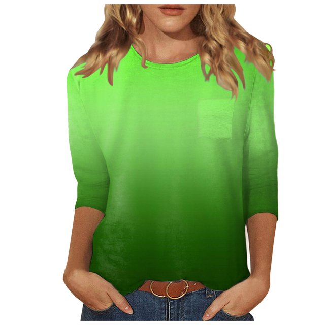 TSADFHJI Tuniques pour Femmes Grande Taille Hauts pour Femmes Chemises Mi-Longues Manches Trois Quarts Chemises Graphiques T-Shirts T-Shirts Décontractés Hauts Tunique à Col Rond