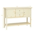 thumbnail image 7 of Topbuy Buffet Cabinet Sideboard Wooden Console Table with 2 Storage Drawers & 2 Cabinets & Bottom Shelf Beige, 7 of 7
