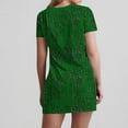 thumbnail image 6 of Dresses for Women 2025 Summer Dresses for Women Plus Size Beach Dresses for Women Plus Size Women's Fashion Summer Print Short-sleeved V-neck Casual Dress Green S, 6 of 8