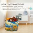 thumbnail image 5 of Round Toy Storage Basket Foldable Storage Basket for Home Decor Laundry Basket20" x 14" Rabbits in The Wheat Field, 5 of 6