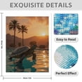 thumbnail image 3 of Diamond Art Kit for Adults, Turtle Sunset Silhouette Desert Pool Diamond Painting for Adults Beginners, 5D DIY Diamond Art Painting Kits, Colorful Diamond Painting Craft for Home Decor 12x16, 3 of 7