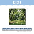 thumbnail image 2 of 10 Inch Wall Clock Battery Operated Square Clock for Office, Kitchen, Outdoor, Living Room,Green Summer Park In Hamburg Germany Trees Sunlight Forest Nature Multicolor, 2 of 4