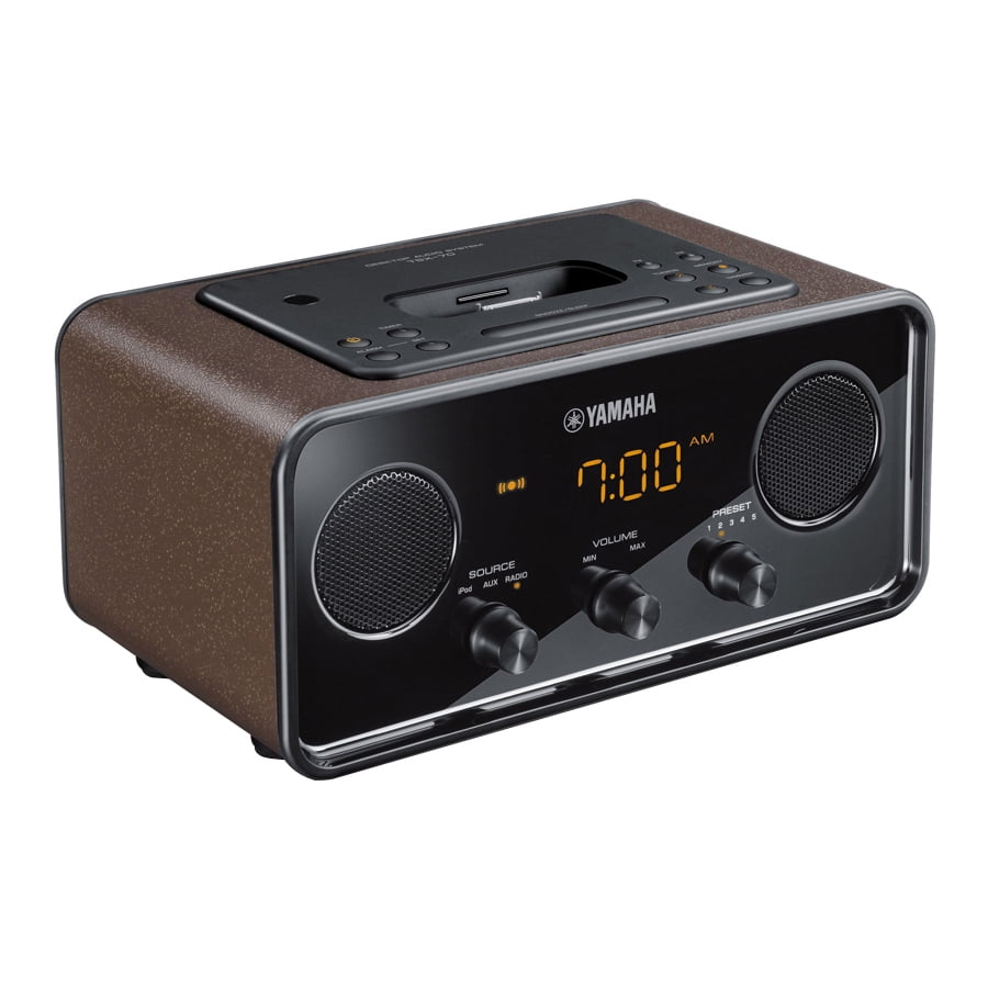 Yamaha TSX70 Desktop Clock Radio, 16 W RMS, Stereo, Apple Dock Interface