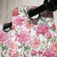 thumbnail image 3 of Ambesonne Floral Grommet Curtain, Peonies and Roses, 50" x 84", White Pink Blush, 3 of 6