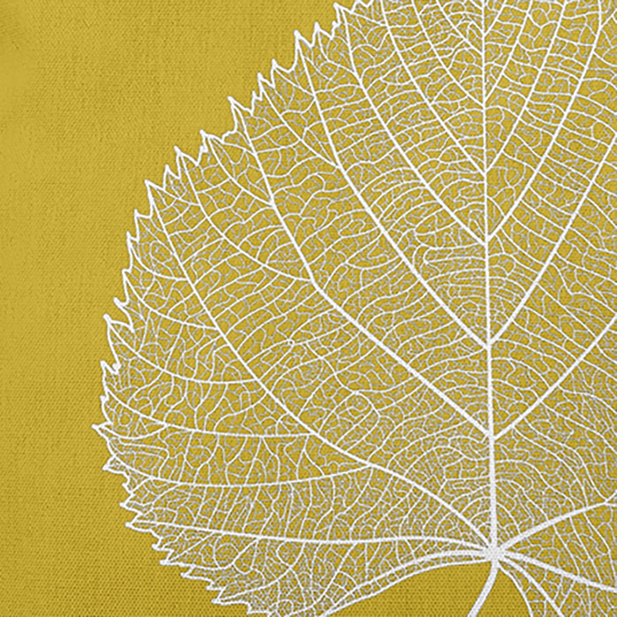 16" x 16" Simply Daisy Leaf Study Polyester Indoor/Outdoor Pillow, Mustard Qty 1