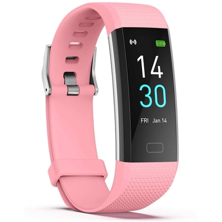 ENGERWALL Fitness Tracker with Step Counter /Calories /Stopwatch, Activity Tracker with Heart Rate Monitor, IP68, Health Tracker with Sleep Tracker, Smartwatch, Pedometer Watch for Women Men