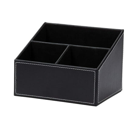 Pu Leather Desk Organizer Faux Leather Stationery Organizer