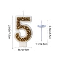 thumbnail image 3 of Shipiny Gold Macaron Pearl Number Birthday Candles, Cute Cake Topper Decorations for Children's Birthday Party, Festive and Lovely Baking Cake Decor Supplies, E, 3 of 6