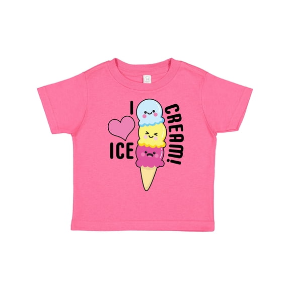 Inktastic I Love Ice Cream with Cute Ice Cream Cone Boys or Girls Toddler T-Shirt
