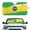Brazil Flag Pattern, variant on XYZCANDO Car Windshield Sun Shade with Galaxy Eye Design, Foldable Sunshade Cover for UV Protection and Vans Use on Hot Summer Days