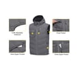 thumbnail image 5 of Little Donkey Andy Men's Reversible Fleece Puffy Vest Warm Sleeveless Puffer Jacket with Removable Hood for Golfing Hiking Grey XXL, 5 of 7