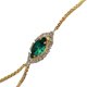 thumbnail image 1 of Green water drop bracelet simple diamond adjustable bracelet new jewelry Bracelet silver, 1 of 1