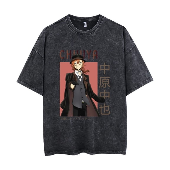 Nakahara Chuya T-shirt summer crewneck vintage top for men and women Edogawa RampoT-shirt