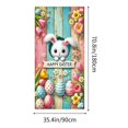 thumbnail image 3 of HongHeng Happy Easter Door Cover Bunny Banner Large Fabric Colorful Spring Welcome Decoration for Easter Party Photo Booth Background Favor Supplies, 35 x 70 Inches, 3 of 6