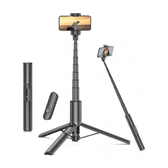 60in Selfie Stick Portátil Trípode Para Celular Móvil negro