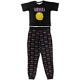 thumbnail image 1 of Nirvana - Juego de Pijama Xerox Smile para Mujer (Negro, Rosa), 1 of 2