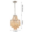 thumbnail image 5 of Boho Modern Wood Bead Chandeliers for farmhouse, 5 of 5