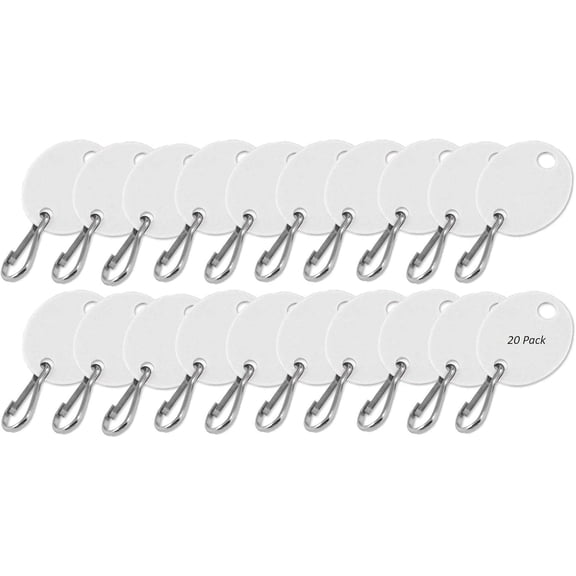 Lucky Line 258090 Oval Tags, White Plain (20-Pack)