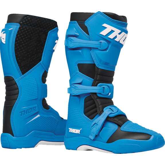 Thor Blitz XR Motocross Offroad Riding Boots - Blue/Black - 11