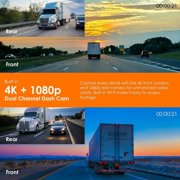 Rexing Wireless Apple CarPlay & Android Auto Display with 4K Dash Cam
