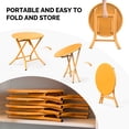 thumbnail image 3 of Ktaxon 18in Outdoor Metal Folding Side Table, Round End Table, Small Coffee Side Table for Porch Yard, Balcony, Garden, Orange, 3 of 8