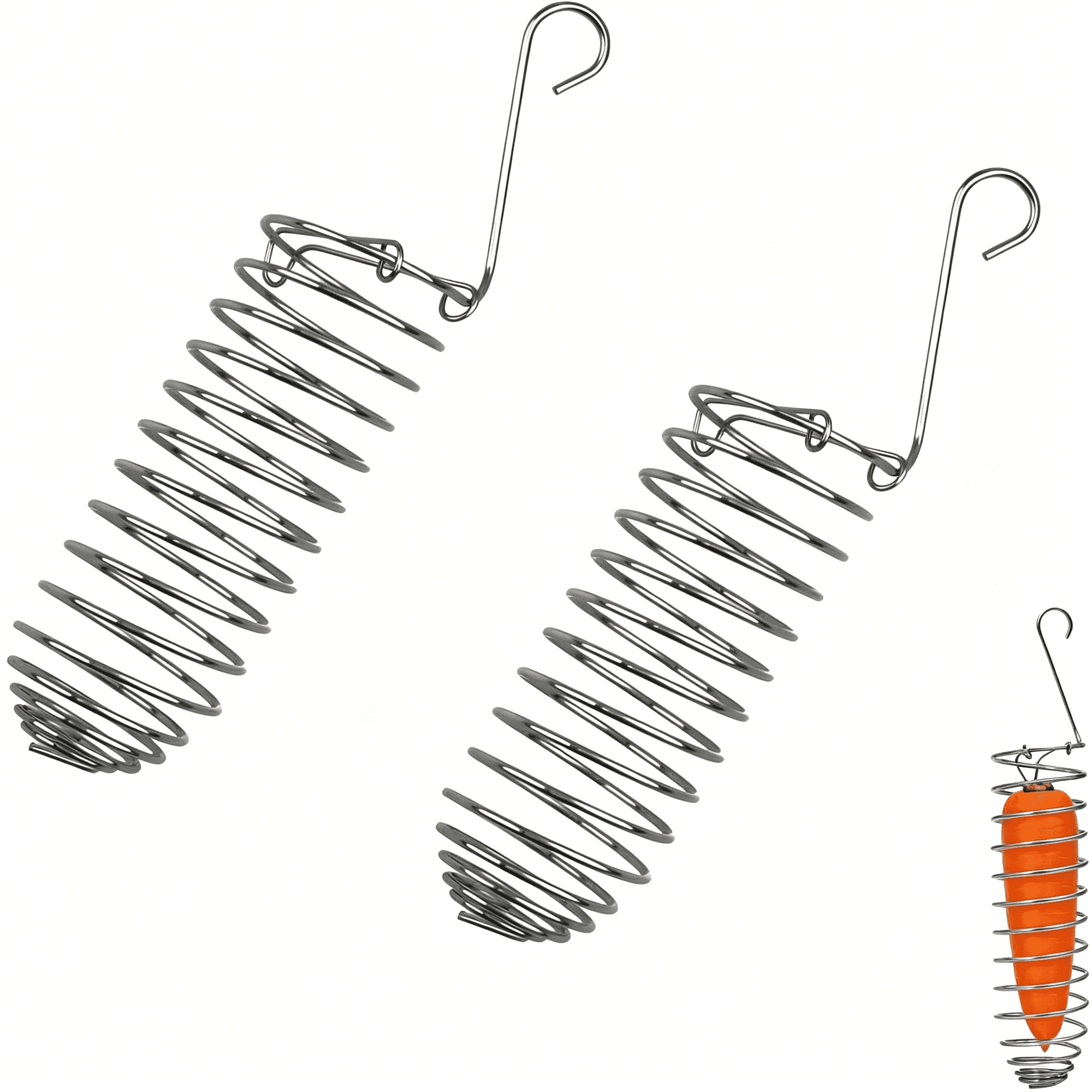 ACDANC Millet Holder for Bird Cage,Stainless Steel Parrot Foraging Toy Feeder,Hanging Spray Millet Treat Holder Bird Fruit Vegetable Basket for Parakeet Cockatiel Conure African Grey Lovebird