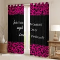 thumbnail image 2 of jejeloiu Inspirational Quote Theme Black Out Curtains,Wild Cheetah Texture Curtains Pack of 2 (42x63 Each),Hotpink Black Bedroom Curtains For Girls Boys,Microfiber Bedroom Decor, 2 of 6