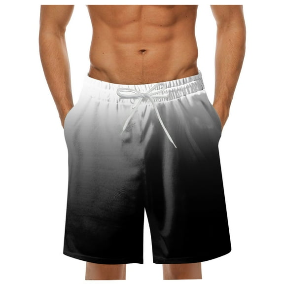 Sopiago Men's Swim Trunks Quick Dry Mesh Lining Beach Board Shorts with Pockets Black,XXL
