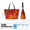 thumbnail image 4 of Gaeub Autumn Leaf Beach Travel Bag, Multi-Pocket Beach Bag, Summer Vacation Bag, Beach Essentials Tote, 4 of 7