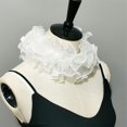thumbnail image 3 of Women Victorian Neck Ruffle Collar Elizabethan Organza Ruffle False Collar Women's Blouse Collar Detachable Clown Choker for Party, 3 of 7