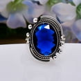 thumbnail image 3 of Blue Sapphire 925 Sterling Silver Ring V5036, Blue Sapphire Ring, Gemstone Ring, Handmade Ring, Blue Ring, Oval Ring, Gift For Her, Wedding Gift, Birt, 3 of 4