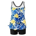 thumbnail image 4 of Otvok Womens Two-Piece Swimsuits Fashion Print Sports Tops with Shorts Swimsuit Suit, 4 of 6