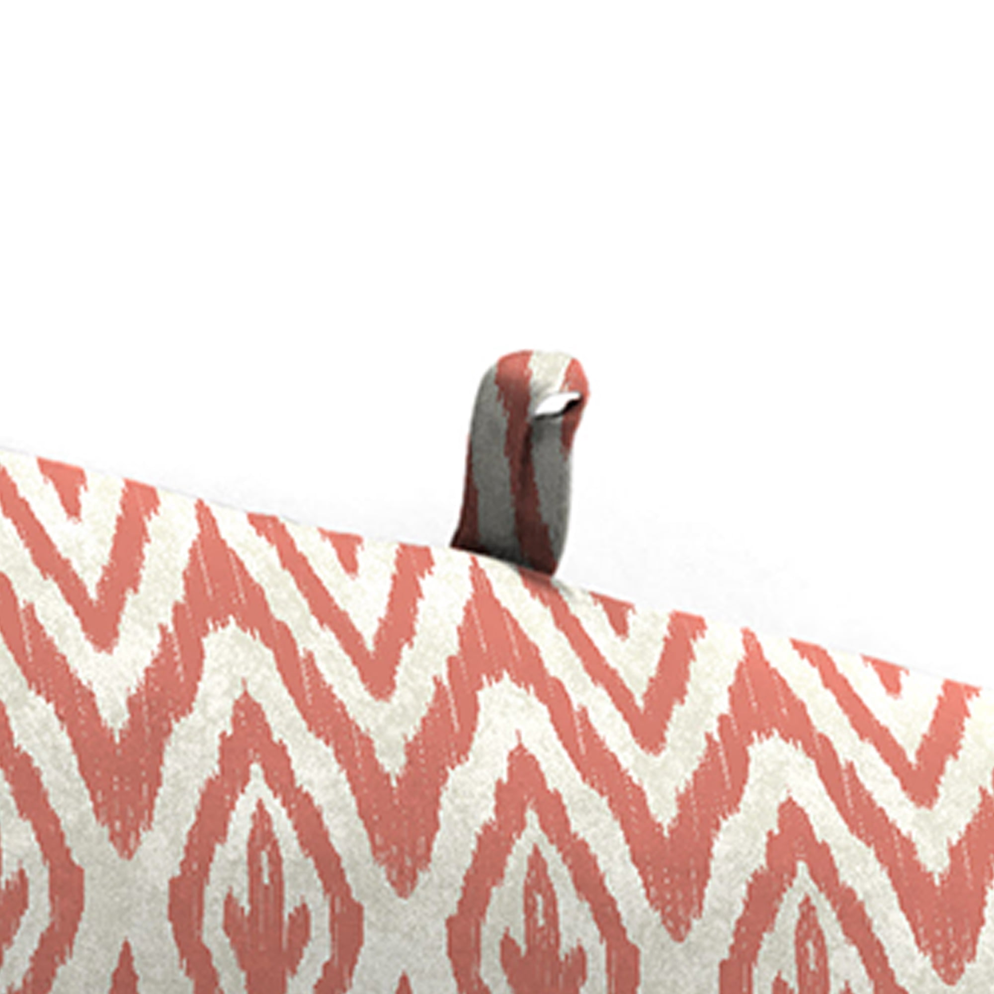 Jordan Manufacturing 72" x 21" Tinker Suntan Coral Ikat Rectangular Outdoor Chaise Lounge Cushion with Ties and Hanger Loop