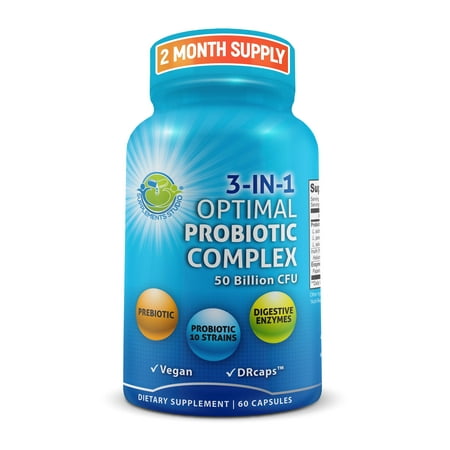Vegan Probiotics with Digestive Enzymes & Prebiotic for Women & Men's Gut Health, Supplements Studio