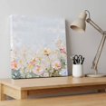 thumbnail image 4 of Garden Flower Canvas Wall Art for Living Room Bedroom Bathroom, Oilpainting Pink Yellow Blue Floral Canvas Art Wall Decor, Artwork for Walls Home Office Decor, 8"x8", 4 of 9