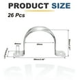 thumbnail image 2 of Uxcell 26pcs Conduit Clamp 2 Inch, 1 Hole Stainless Steel Pipe Strap, U Bracket Single Band Rigid Metal Conduit Hanger for Pipe Fixing, Tube Wire Installation, 2 of 6