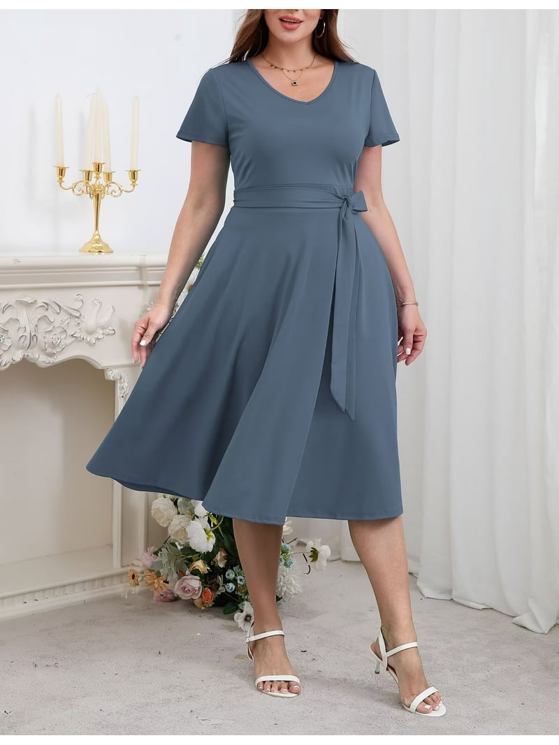 slim fit dress slacks Plus Size Cristy 2pc Dress Set main image 1